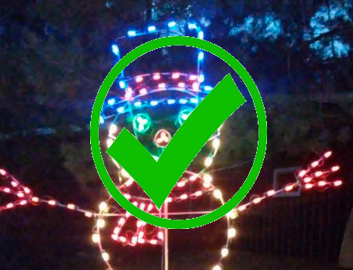 approved christmas motif stand up display